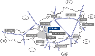 Anreisekarte nach Forstau
